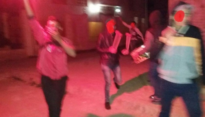 فراشة ليلية لـشباب نهضاوي بدمياط الجديدة ضد السيسي وحكومته