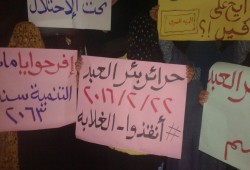 وقفة ليلية لحرائر بئر العبد ضد الانقلاب العسكرى