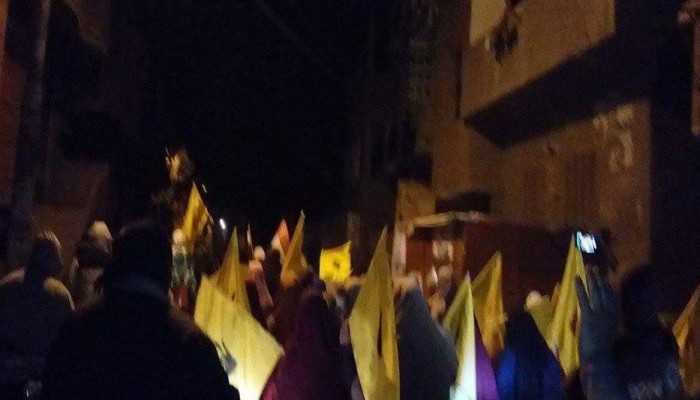 مسيرة مسائية بمركز ببا ببنى سويف تنديدًا بحكم العسكر