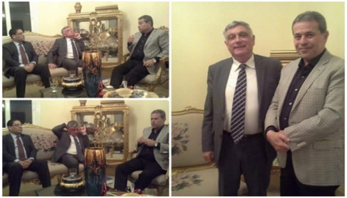 ننشر صور لقاء الخائن توفيق عكاشة والسفير الإسرائيلي بمنزل عكاشة..و"فيس بوك": طول عمرك واطي