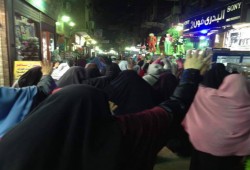 مسيرة ليلية لنساء ضد الانقلاب بشبرا الخيمة ضد حكم العسكر