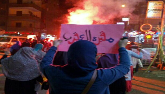 مسيرة ليلية بعين شمس تضامنا مع إضراب معتقلى العقرب