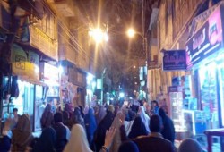 مظاهرة حاشدة مناهضة للانقلاب بميدان حارث ببني سويف