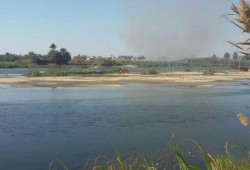 بشائر سد النهضة .. انخفاض منسوب نهر النيل وظهور جزر رملية في المنيا