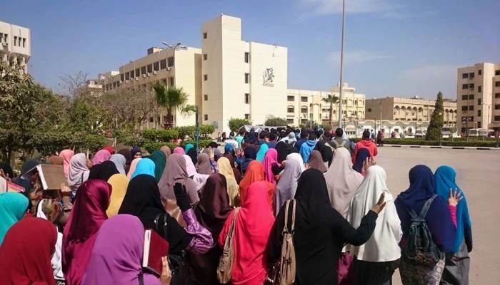 مسيرات حاشدة في الذكري الأولي لتصدي طلاب جامعة الفيوم لإقتحام داخلية وعسكر الإنقلاب للحرم الجامعي