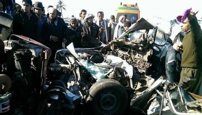 مصرع شخص وإصابة 7 في تصادم 5 سيارات أعلى المنيب