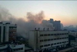 نشوب حريق بمبنى المصل واللقاح بالدقي