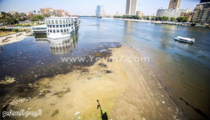 نحس السيسي: مصر بتعطش .. انخفاض ملحوظ فى منسوب المياه بنهر النيل (صور) ـ