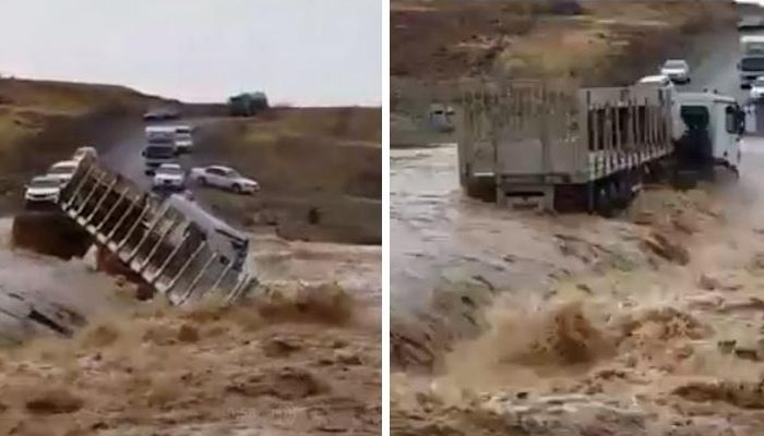 إعصار أبوظبي يدمر الأشجار ويقتلع الأسقف ويدمر السيارات(فيديو)