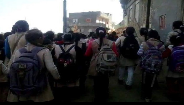 مسيرة حاشدة لـ "أطفال ضد الانقلاب" بحوش عيسى