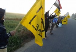 البحيرة .. ثوار الدلنجات يصطفّون فى سلسلة بشرية رفضاً لانتهاكات داخلية العسكر