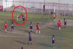 لاعب فلسطيني يسجل هدفا خياليا على طريقة روني (فيديو)