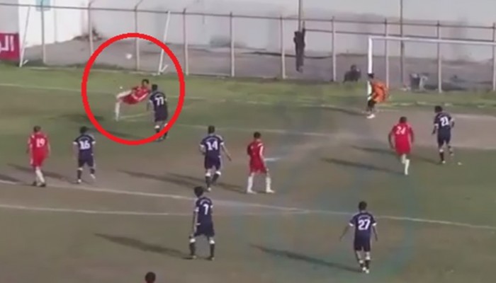 لاعب فلسطيني يسجل هدفا خياليا على طريقة روني (فيديو)