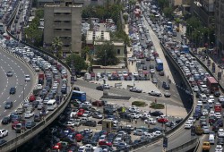 شلل مروري بكوبري أكتوبر بسبب بيان حكومة الانقلاب