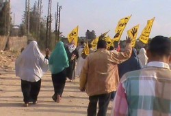 سلسلة ومسيرة حاشدة لثوار البستان تتردد هتاف "اثبت اثبت يا بطل سجنك بيحرر وطن"