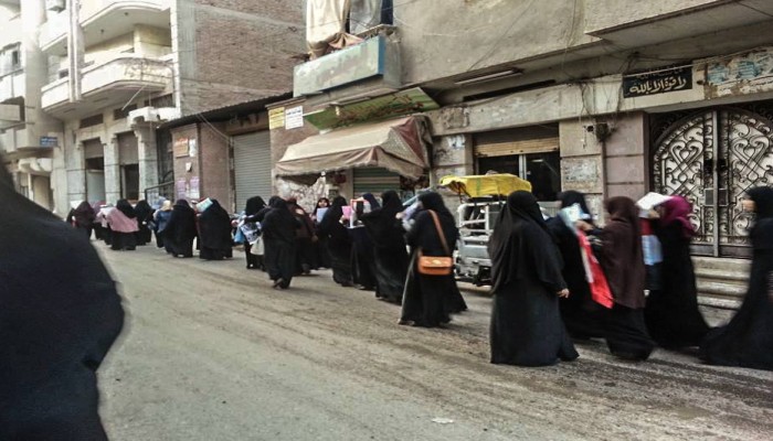 مسيرة لحركتا نساء وطالبات ضد الانقلاب بابو كبير