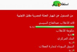 بنسبة 92 % .. قراء نافذة مصر يحملون "السيسي" مسئولية انهيار الجنيه أمام الدولار