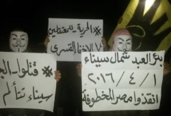 وقفة ليلية مناهضة للانقلاب بشمال سيناء