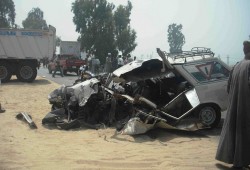 مصرع 6 وإصابة 11 في حادث تصادم بكفر الشيخ