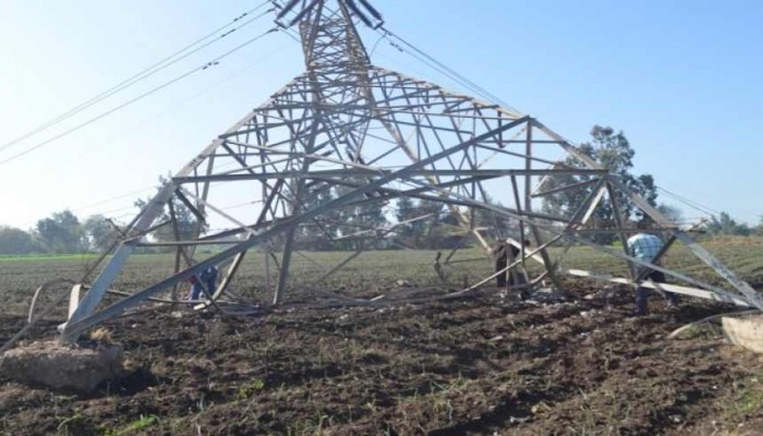 إهمال الانقلاب: سقوط 5 أبراج للكهرباء ببلبيس