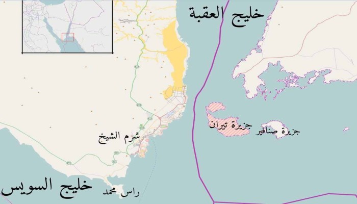 تقرير يؤكد تخلي السيسي عن أراضي مصر .. (جزيرتي "ثيران" و "صنافير" جزء من دراستي للماجستير)