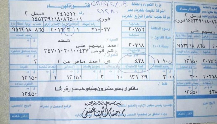 أهالي الدقهلية يشتكون من ارتفاع أسعار فوايتر المياه والكهرباء والغاز