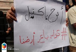 تحت عنوان "عواد باع أرضنا" نشطاء ينظمون وقفة أمام "الصحفيين"بالقاهرة
