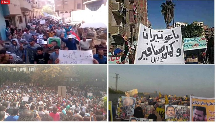 حشود مهيبة من الثوار تتواصل رغم القمع الأمني رفضا لبيع أراضي مصر