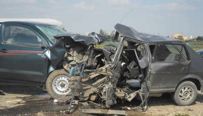مصرع مدرسة وإصابة 10 آخرين فى حادث تصادم بمركز المنصورة بالدقهلية