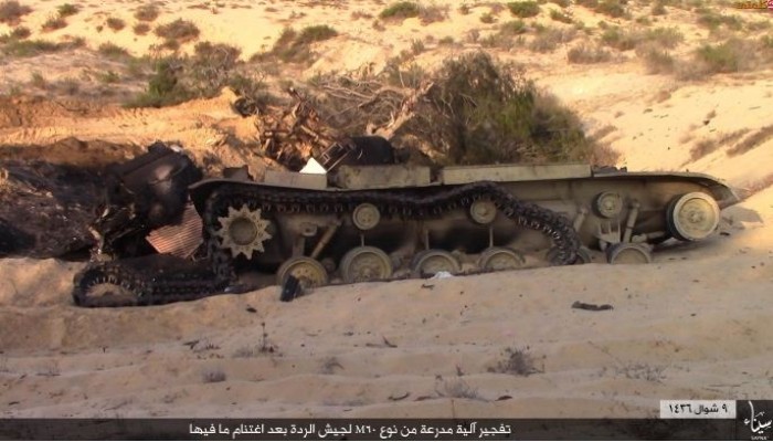 مصرع وإصابة 5 عسكريين بسيناء جراء تفجير دبابة