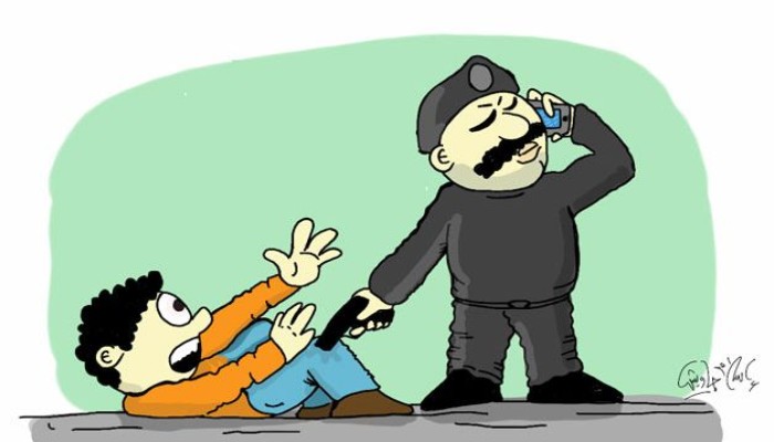 كاريكاتير.. تجاوزات الشرطة حالات فردية!