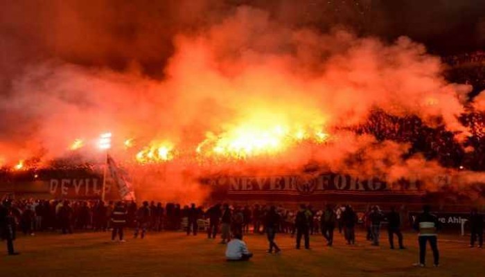 داخلية الانقلاب تواصل عنفها ضد جماهير الكرة .. إصابة  32 شخصًا بعد مباراة الأهلي