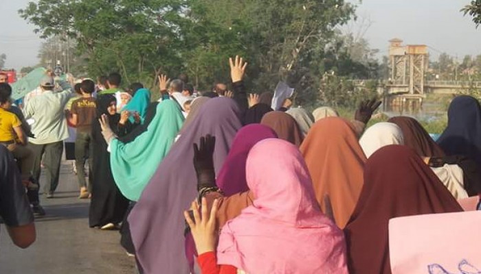 مسيرة لثوار أنشاص الرمل بالدقهلية ضمن فعاليات 25 إبريل