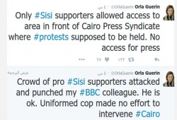 مراسلة "بي بي سي" تفضح تظاهرات مؤيدي السيسي