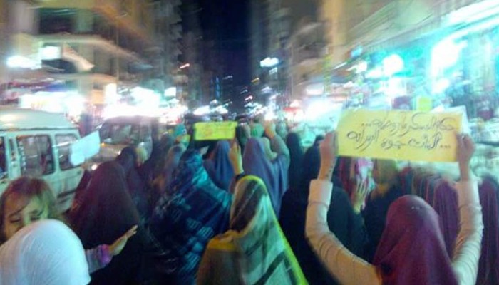 مسيرة لبنات الثورة بالعصافرة بالإسكندرية