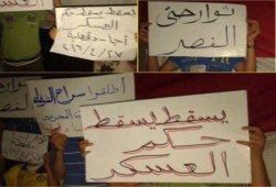 ثوار أجا بالدقهلية يطالبون برحيل العسكر فى وقفة احتجاجية