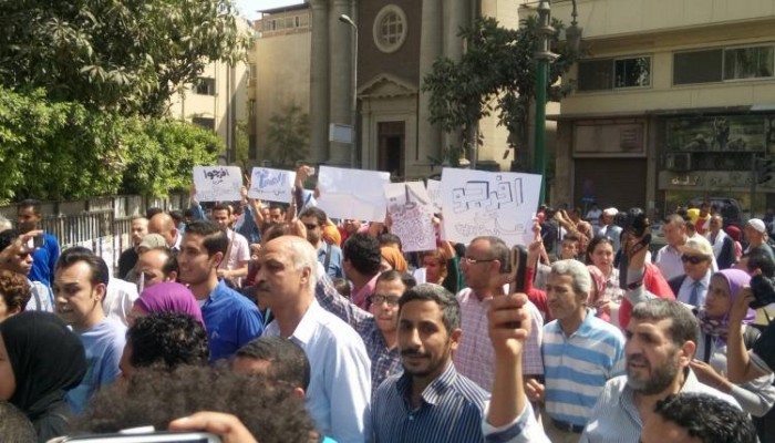 مسيرة حاشدة للصحفيين لتقديم بلاغات ضد داخلية الانقلاب