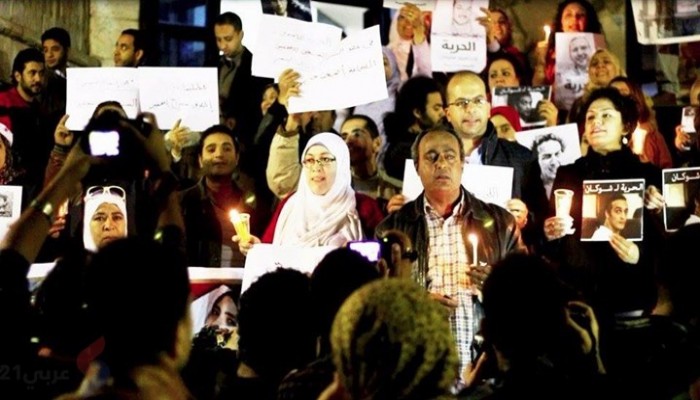 مسيرة صامتة لصحفيين مصريين تنتهي بتقديم بلاغين ضد "الداخلية"