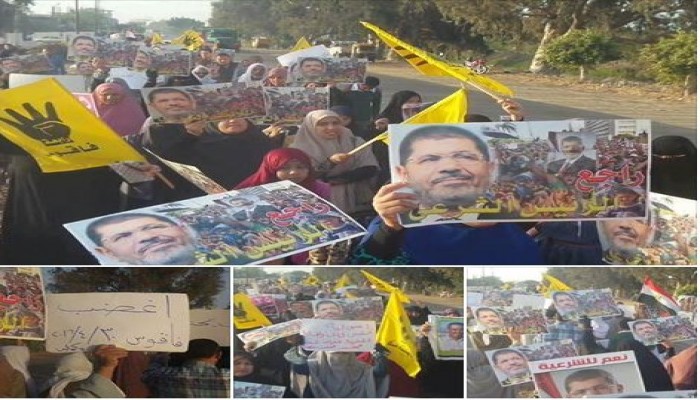 ‫الشرقية‬ : تواصل الغضب الشعبي بفاقوس للتنديد بجرائم السفاحين السيسي وبشار بمصر وسوريا