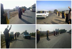 البحيرة : سلسلة بشرية لثوار النوبارية ضد حكم العسكر و نصرة لأهالى حلب