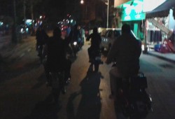 مسيرة ليلية بالدراجات البخارية لثوار دمياط