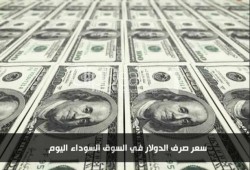 سعر صرف الدولار في السوق السوداء اليوم
