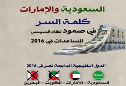 إنفوجرافيك: مساعدات الخليج كلمة السر لبقاء نظام الانقلابي عبد الفتاح السيسي