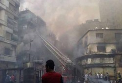 ارتفاع عدد مصابي حريق الرويعي ودمار كامل في المنطقة التجارية