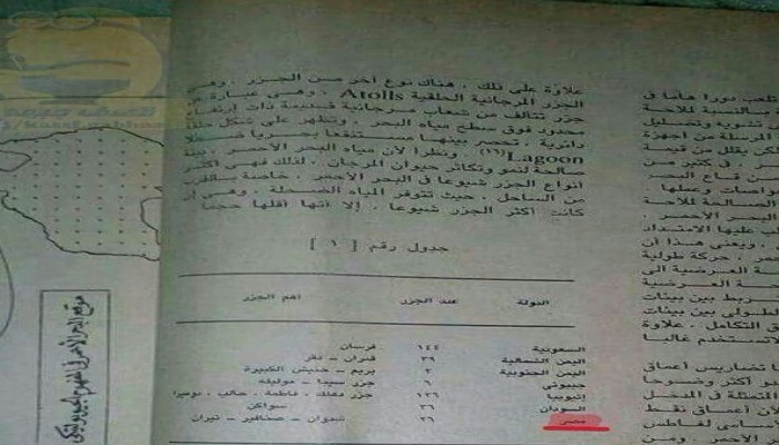 إثبات جديد .. كتاب الدراسات السعودي يؤكد "تيران وصنافير" مصرية