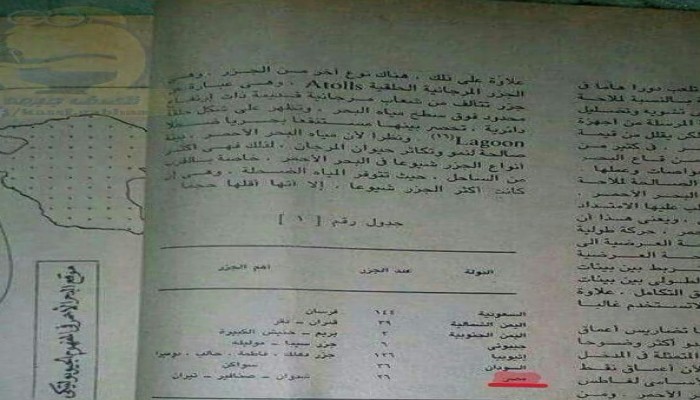إثبات جديد .. كتاب الدراسات السعودي يؤكد "تيران وصنافير" مصرية