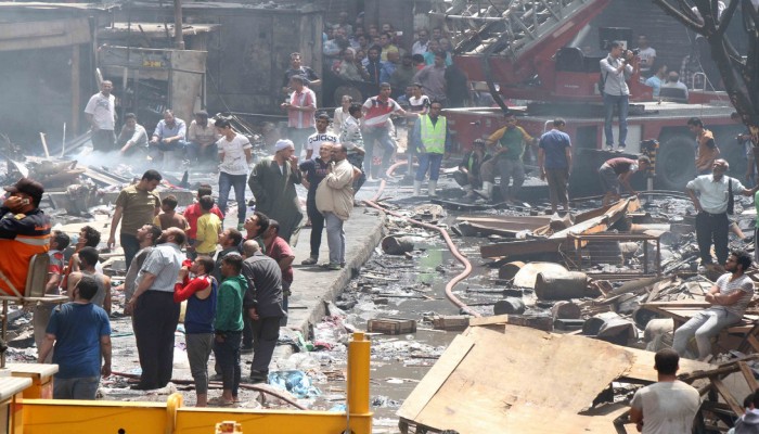 الغرفة التجارية: تفحم 237 محلا تجاريا في حريق العتبة.. وخسائر أقلهم 3 مليون جنيه