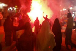 ثوار الزيتون بالقاهرة يهتفون ضد الانقلاب العسكري