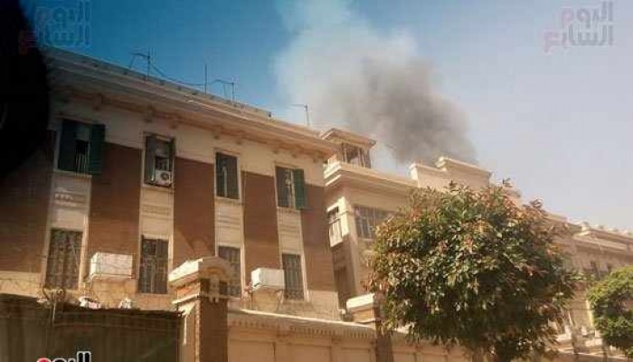اندلاع حريق بمبنى محافظة القاهرة