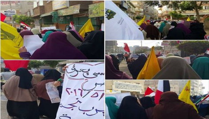 ‏الشرقية : مسيرة حاشدة لثوار ديرب نجم في بداية أسبوع "السيسي يحرق مصر "